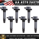 Set of 6 UF823 Ignition Coils & SP411 Iridium Spark Plugs Compatible with Ford Edge Explorer F150 Flex Taurus 3.5L, Ignition Coil Pack Compatible with Lincoin MKT 3.7L, Replace DG563 IGC0213 GN10891