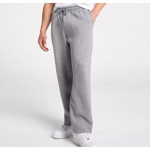 Fleece Lined Sweatpants Straight Leg Open Bottom Jogger Sweat Pants with Pockets, XXL
