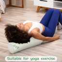 Bucherry 2 Pcs 15.8 x 5.9 Inches Cervical Neck Roll Memory Foam Pillow Cylinder Bolster Pillow for Bed Round Neck Support with Removable Washable Cover for Sleeping Travel Yoga Legs Back Lumbar