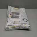 Estelar Textiler Greyish White Curtains for Bedroom 63 Inches Length Thermal Insulated Window Curtain Shades with Gold Wheat and Leaf for Living Room, 52Wx63L, 2 Drapes