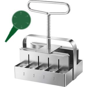 Dreyoo 1 Pack Upgrade Soil Block Maker Hand Held, Manual Blocking Tool for Seed Starting with Dispenser, Garden Potting Soil for Indoor Outdoor Plants, No Transplant Shock (20 Cell,3/4 Inch)