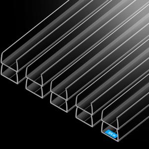 MONOID Drawer Edge Protector, Slip-On Clear Table Corners Guards, Door Kitchen Furniture Bumper, Prevent Wear, Impact Protection, Ease to Cut, 3/4" Thick, 24" Length  Clear, Pack of 10