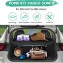 Powerty Retractable Cargo Cover for 2024-2026 Chevy Chevrolet Trax -Canvas Texture Trunk Cover Privacy Screen Rear Security Shade for Trax Accessories