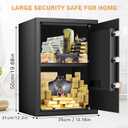 [19.7" Tall] Large Home Safe Box, Anti-theft Safes with Dual Alarm System, Programmable Keypad and Spare Keys, Digital Fire Proof Safe for Home Money Firearm Documents Medicines