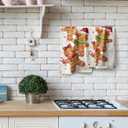 Christmas Gingerbread Man Hand Towels Set of 2 Xmas Theme Gingerbread Gold Snowflake Absorbent Kitchen Towels Rustic Winter Holiday Fingertip Towels for Bathroom Hotel Gym Spa