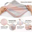 10 Set Compression Packing Cubes for Travel Gifts Women Mom,OlarHike Luggage Clothes Organizer for Travelers,Airplane/Cruise/Car/Train Travel Essentials,Compressible Expandable Saver Space Bags(Beige)