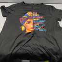YeGine Oversize Tshirt Dress Plus Size Short Sleeve Maxi Dress with Pockets (9-3281 Black Girl) XL