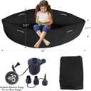 Peapod Sensory Chair 60", Inflatable Autism Sensory Pod - Provide Sensory Relief Therapy for Children 3+ with Special Needs, Games and Reading Loungers, Includes Air Pump (Black)