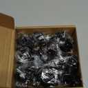 Ravinte 40 Pack Matte Black Kitchen Cabinet Knobs 1-1/4 Inch Round Drawer Pulls Flat Black Stainless Steel Drawer Handles Door Hardware for Dresser Cabinets