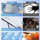 [2026 Upgraded] FOURDOPLI Graphene Dual-Layer Car Windshield Sun Shade for 2016-2026 Tesla Model Y & Model 3, Foldable car Window Shades with Includes Storage Bag, Block UV Rays Keep Car Cool