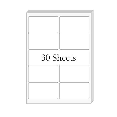 BESTIKER 2” x 4” (300 Labels) Shipping Mailing Labels, Printable White Sticker Label for Laser Inkjet Printer, Permanent Adhesive Mailing Address Labels for Packages Envelopes (30 Sheets)