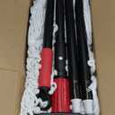 Commercial Mops for Floor Cleaning - Looped-End Heavy Duty Wet Mop with Long Handle for Hardwood Wood Tile Vinyl - Reusable Cotton Head for Home Garage Kichen Bathroom (White)