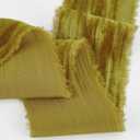 2 x MEEDEE Gold Frayed Velvet Ribbon 2 Inch Crinkle Raw Edge Silk Ribbons 2 Rolls 4 Yards Antique Gold Crushed Ribbons Gold Velvet Ribbon for Christmas Tree, Gift Wrapping, Holiday Decor