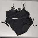 Daci Bikini Sets for Women - Two Piece Scoop Neck Swimsuit Full Coverage Bathing Suit 2026 (Medium, Black)