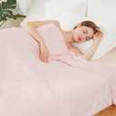 Cozy Bliss Cooling Blanket for Hot Sleepers Queen Size, Q-Max 0.45 Cooling Comfort, Cold Blankets for Night Sweats Sleeping, Ultra-Cool Lightweight Breathable Summer Blanket for Bed, Cool Pink
