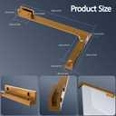 Shower Glass Support Bar, Both Sides Available, Frameless Bathroom Glass Clamp L Shape Panel Bracket, No Drill，Fixed Shower Panel to Wall (BRUSE Gold)