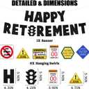 Retirement Party Decorations for Men Women - Happy Retirement Decoration Kit with Backdrop Banner Hanging Swirls Honeycomb Balloons, Funny Retired Party Supplies for Coworker Family