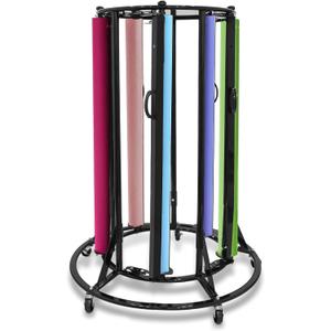GARVIN Paper Roll Holder, 5-Roll Paper Rack, Kraft Paper Roll Dispenser, Heavy Duty Metal, Suitable for Crafts Activity, Arts, Classroom, Up to 36 Inch Wide Rolls, 32" x 32" x 45", Black