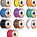 Iron Forge Cable 18 Gauge Primary Automotive Wire Assortment Pack - 10 Roll Bulk - 18 AWG Auto Wires - 100 Ft Copper Clad Aluminum Cable per Roll (Set of 10 - 100 Foot)