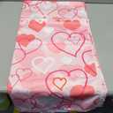 BETGINY Valentines Day Tablecloth 60 x 84 Inch Rectangle, Pink Love Hearts Table Cloth Romantic Valentine's Day Tablecloth Dust-Proof Wrinkle Resistant Rustic Tablecloth for Home Dining Room Party