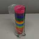 Kids Cups - Set of 18 Plastic Toddler Drinking Cups, 8 Ounce Tumblers in 9 Assorted Colors - Reusable, Dishwasher Safe, BPA Free for Kids and Toddlers