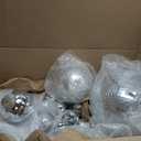 17 Pcs Disco Ball Decor: Mini Large Assorted Size Hanging Mirror Disco Balls - Silver Christmas Ornaments for New Year Decor Xmas Tree Weddings Party Favors Birthday(12, 8, 6, 4, 3.2 Inch)