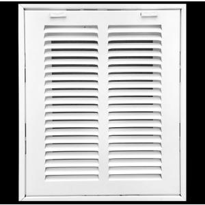HVAC Premium 8" X 6" Steel Return Air Filter Grille for 1" Filter - Removable Face/Door - HVAC Duct Cover - Flat Stamped Face - White [Outer Dimensions: 10 5/8"w X 8 5/8"h]