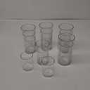 Nuogo 20 Pcs Plastic Cylinder Vases Tall Clear Flower Vases for Centerpieces Hurricane Candle Holder for Home Wedding Office Party Formal Dinners Decorations (4''/6''/8'')
