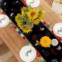Linen Hispanic Heritage Month Table Runner 108 Inches Long National 22 Spanish Speaking Countries Latino Heritage Month Decorations and Supplies for School Classroom Office