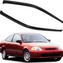 Side Window Deflectors Rain Guards Vent Window Visors for Honda Civic 1996-2000 Front