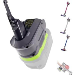 UNIKI 2-in-1 V7 V8 Adapter for Ryobi 18V Lithium Battery Work for Dyson V7 V8 Motorhead Pro,V7 V8 Trigger,V7 V8HEPA,V7 V8 Fluffy,V7 V8Mattress,V7 V8 Absolute,V7 V8 Car+Boat Vacuum Cleaners