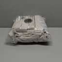 LAMIT Natural Linen Curtains 84 Inches Long for Living Room, Bronze Grommet Cream Ivory Light Filtering Window Treatments Semi Sheer Neutral Drapes for Bedroom, 60 x 84 Inch 2 Panels Set