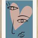 Pablo Picasso Framed Abstract Wall Art Prints Pablo Picasso Prints Modern Room Decor Abstract Art Minimalist Wall Decor Line Art 12"x16" Natural Framed