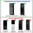 Adhesive Door Mount Compatible with Eufy Doorbell E340/Wyze Duo Cam Doorbell, No-Drill Mounting Bracket for Eufy E340, Not Blocking Doorbell Sensor, Apartment Door Bell Kits for Wyze Doorbell Camera