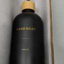 Matte Black Soap Dispenser, Hand Soap Dispenser for Kitchen Sink, Handsoap Dispenser for Bathroom. (Black & Hand)