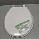 Mayfair Cassel Slow Close Toilet Seat, Easy Clean, Non Slip Premium Wood Seat, Easy Install, Made in USA, Round, White