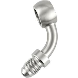 3AN Male to 10.2mm 3/8" Banjo 45 Degree Stainless Steel Brake Hose Brake Clutch Fitting Adapter