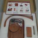 Upgraded Yarn Holder for Crocheting,Wooden Crochet Yarn Holder Magnetic Rotation Yarn Spinner with Crochet Accessories Storage and Phone Stand,Yarn Ball Holder Crochet Gift for Knitting Lovers (Walnut Color)