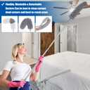 9PCS Dusters for Cleaning,Extendable Microfiber Duster with Extension Pole Up to 100'',Bendable Washable and Reusable Dusters Kit for Ceiling Fans, High Ceilings,Blinds,Furniture and Cars