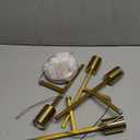 EGM Gold Semi Flush Mount Ceiling Light, 4-Light Modern Kitchen Light Fixture with E26 Base, Ceiling Lamp for Bedroom, Sputnik Chandelier for Dining Room Living Room Foyer Office (1 Pack)