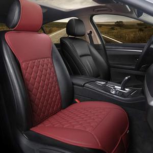 Black Panther Car Seat Cover, Luxury Car Protector, Universal Anti-Slip Driver Seat Cover with Backrest(2 Pieces, Red Wine)
