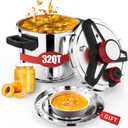 3-In-1 Stainless Steel Pressure Cooker 32 QT: [Save 70% Time, Fast Cook]
