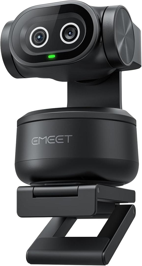 EMEET PIXY Dual-Camera AI-Powered PTZ Camera 4K, AI Tracking, PDAF&AI Autofocus 0.2s, 1/2.55'' Sony Sensor, 3 Mics, Presets, Gesture Control, 4K Webcam for Streaming and OBS/Twitch/Switch 2 Compatible