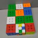 12 Pack 3x3 Speed Cube Set, Stickerless Magic Cube Bulk for Kids Party Favors, Classroom Rewards & School Prizes, Sensory Stress Relief Fidget Toys