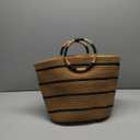 Beach Bags for Women Straw Tote Bag Summer Beach Bag Large Woven Straw Bag for Beach Vacation Holiday (Brown)