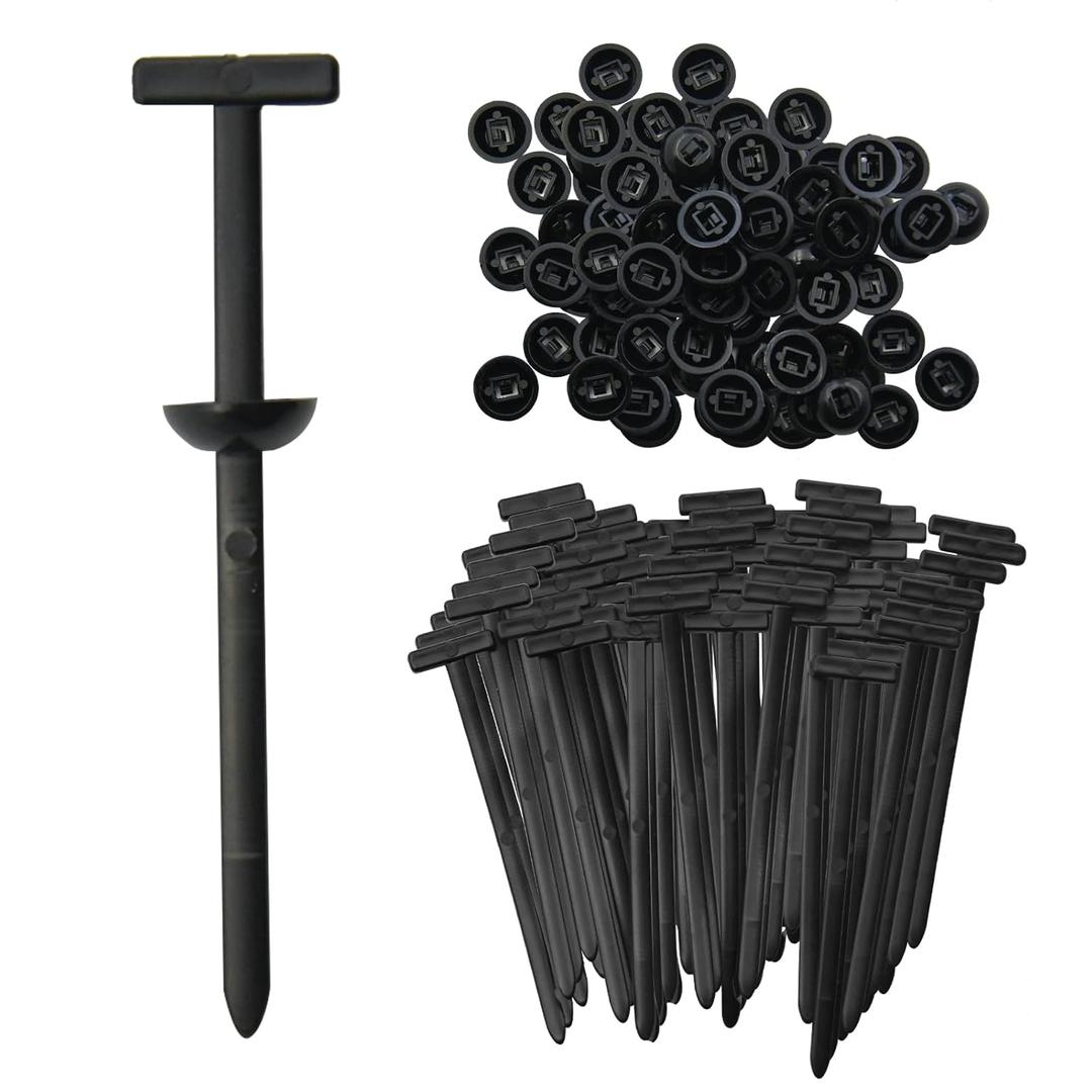 2 x Nylon Universal Cable Tie Buckle,150Pcs New Multifunctional Nylon Zip Ties with Pin & Button Design Plastic Cable Ties Tool for Car Daily Repair Bumper Clips