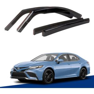 in-Channel Window Visors Compatible with 2018-2024 Toyota Camry SedanRain Guards Sun Shields Window Deflector Wind Vent Visors4PCS