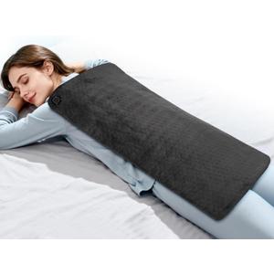 24V Heating Pad  Portable Electric Heat Pad with 6 Heat Settings, Auto Shut Off, Super Soft for Back, Neck, Cramps, Shoulders, Christmas Gifts for Mom, Dad, Women, Men(15" x 30") (Grey)