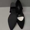 Women's Pumps Closed Toe Low Chunky Heels Dress Shoes for Women Comfortable Dressy Party Wedding Bridal Shoes (7.5, Black)