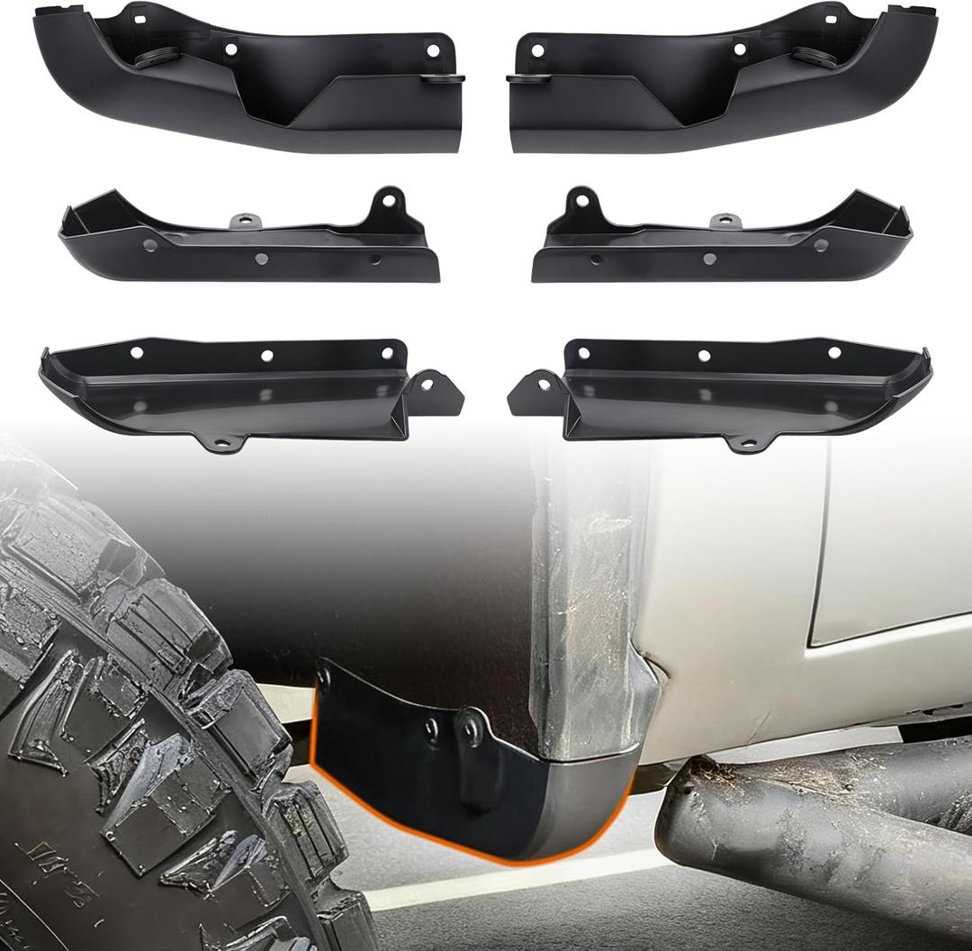 Mud Flap Delete Fit for Chevy Silverado 2500/3500 2020-2026,ABS No-Drill Mud Guards Compatible with Chevrolet Silverado 2500/3500HD Accessories 2020-2026 Wheel Fender Delete Kit
